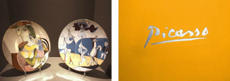 Picasso porcelain plate Marie Therese color colored museum luxe luxury marc de ladoucette paris france signature