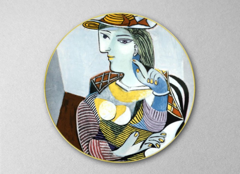 Picasso Marie Therese porcelain color colored picasso museum plate luxe luxury marc de ladoucette paris france