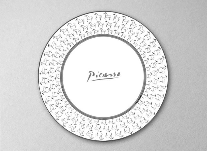 Picasso porcelain plate luxe luxury signature horse pattern marc de ladoucette paris france